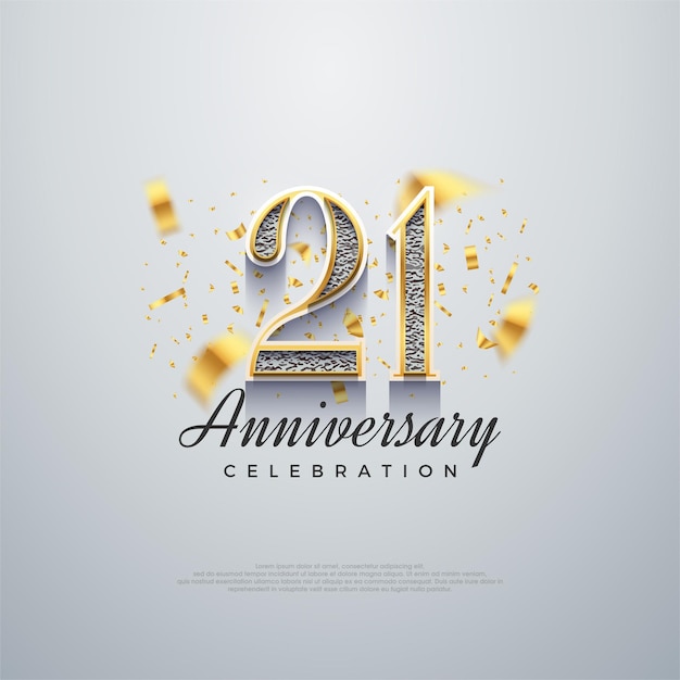 21st anniversary number shiny luxury premium vector backgrounds