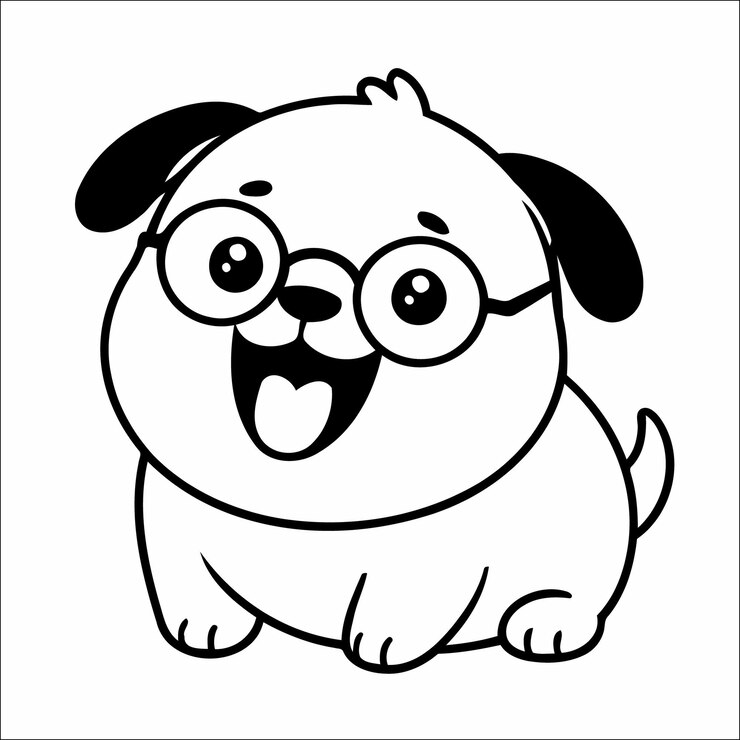 Premium Vector | 229 cute puppy kawaii vector coloring page for kids