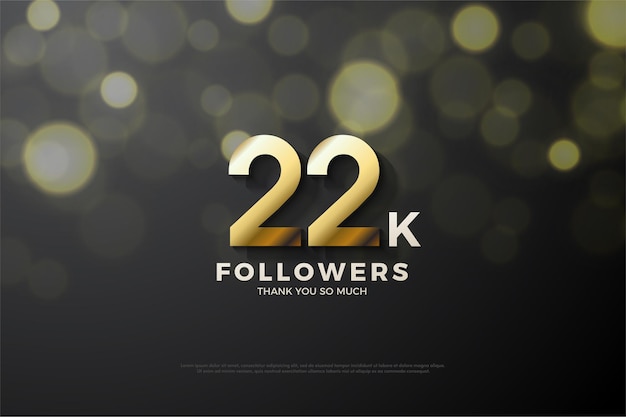 22k followers with shadow cropped numbers