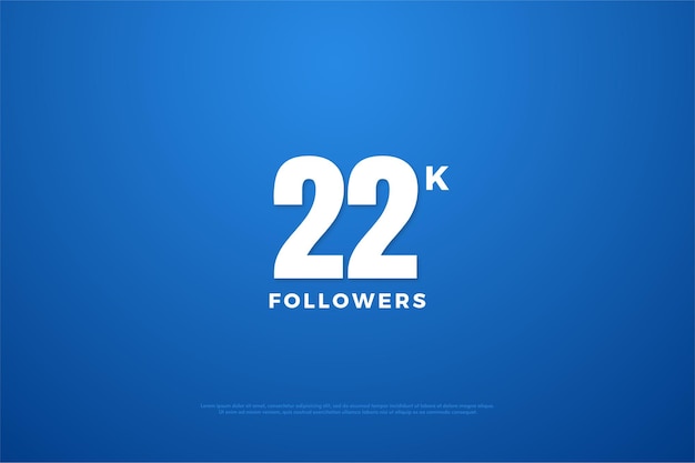 22k followers with a simple flat design