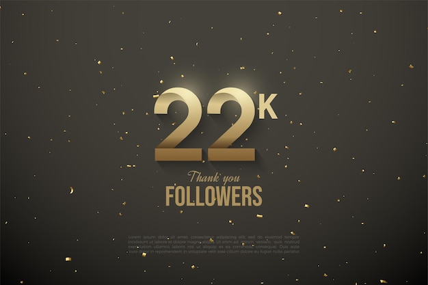 22k follower con numeri con motivi morbidi