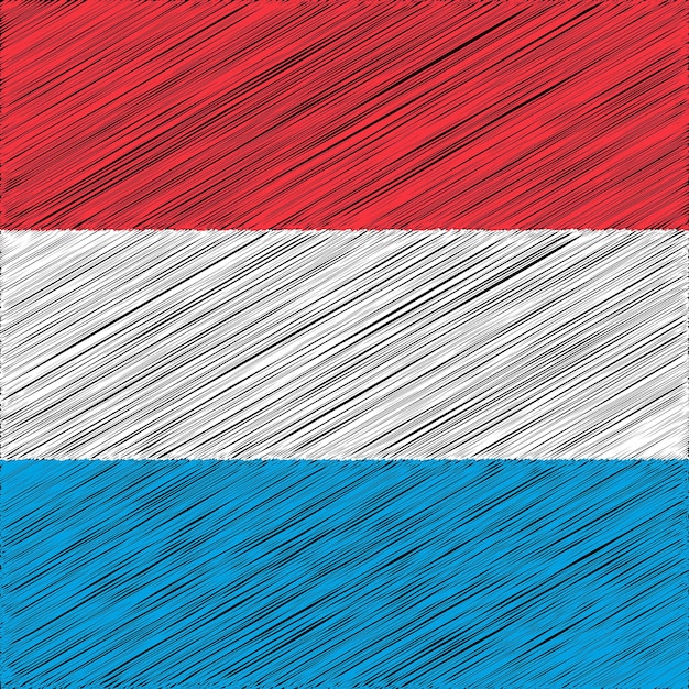 23 juni Luxemburgs Nationale Feestdag Vlag Ontwerp