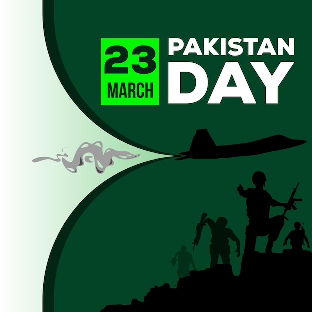 Vector 23 maart de dag van de republiek van pakistan