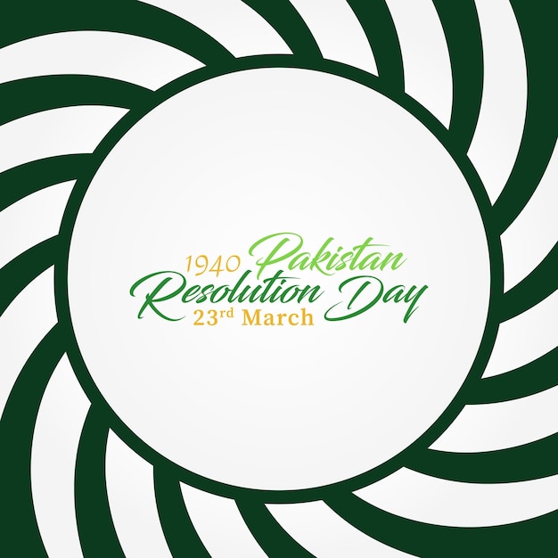 23 march 1940 Republic Day of Pakistan Vector Illustrator template