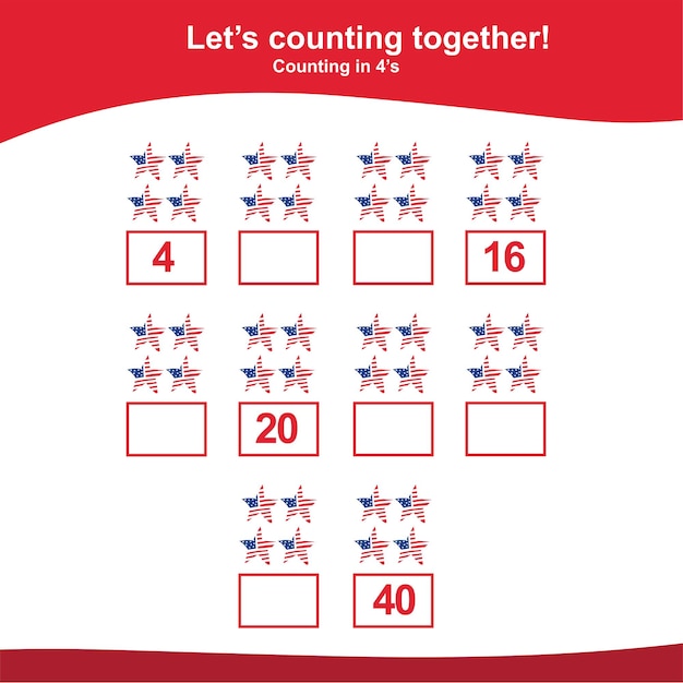 23 USA Independence Day Counting in 3's