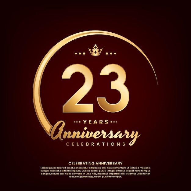 23 year anniversary celebration template design