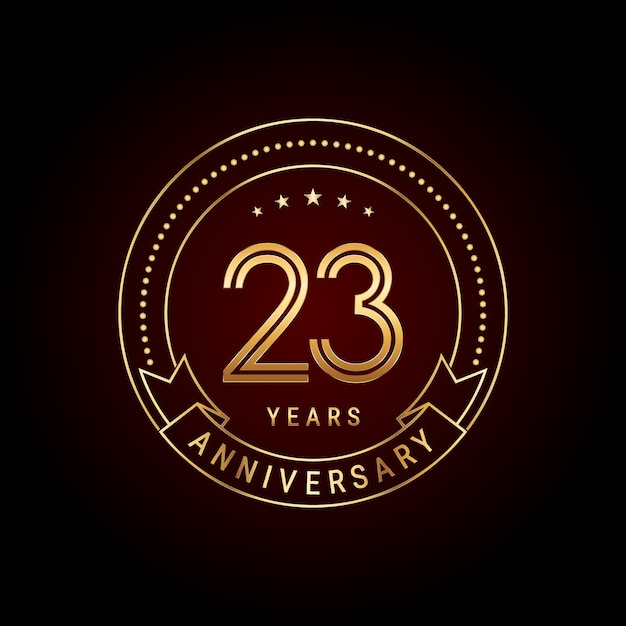 23 year anniversary template design