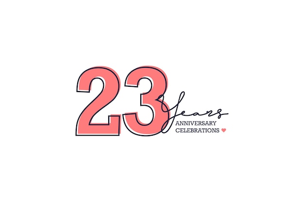 23주년 기념 핑크와 블랙 컬러
