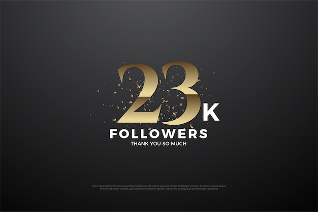 23k followers with simple numbers.