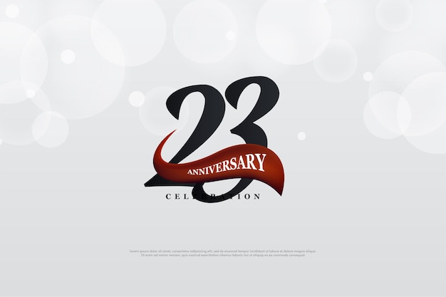 23° anniversario con un design semplice