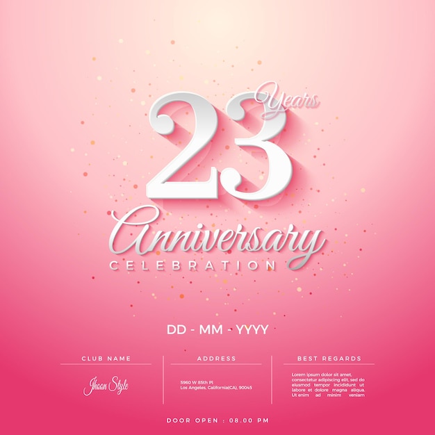 23rd anniversary with a bright concept.