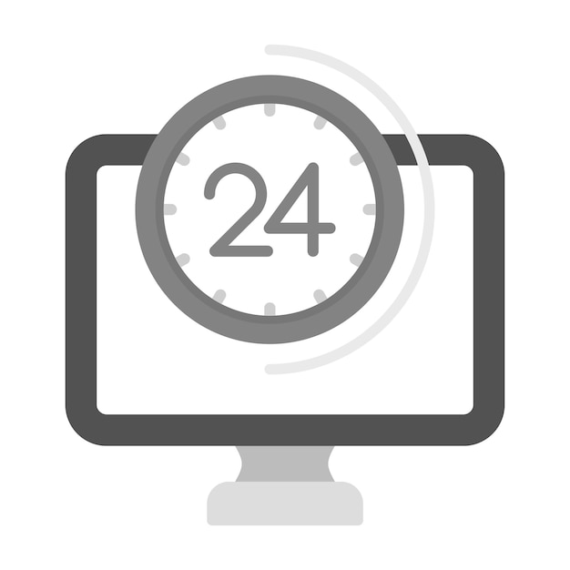 Vector 24 7 monitoring icon vector image can be used for digital marketing