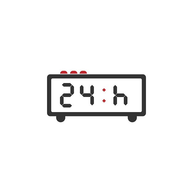 Vector 24 hour icon logo vector illustration design