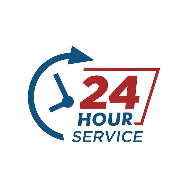 Vector 24 hour open service background for communication vector