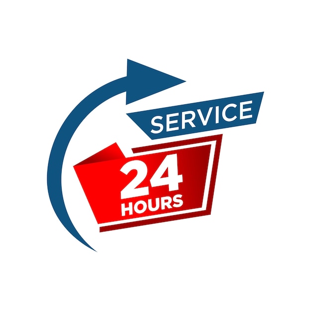 Vector 24 hour open service background for communication vector