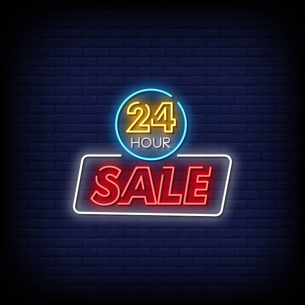 24 hour sale neon signs