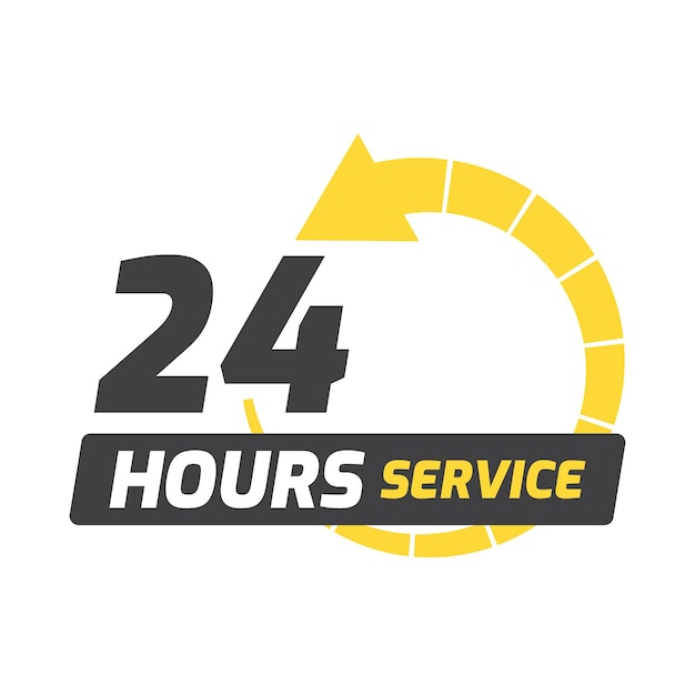 Vector 24 hour service everyday banner tool eps vector