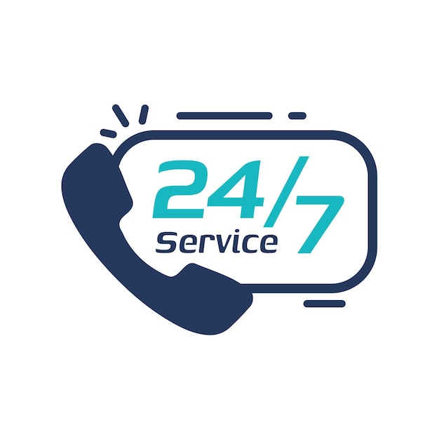 24 hour service iconSpeech bubbles Phone support consulting customer problems