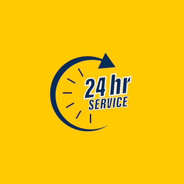 Vector 24 hour service victor icon