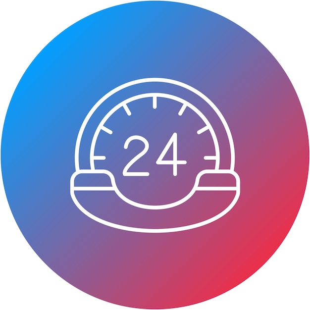 Вектор Викторное изображение значка 24-часового колл-центра может быть использовано для онлайн-денежных услуг