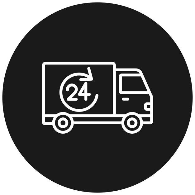 Vector 24 hours delivery vector icon can be used for food delivery iconset