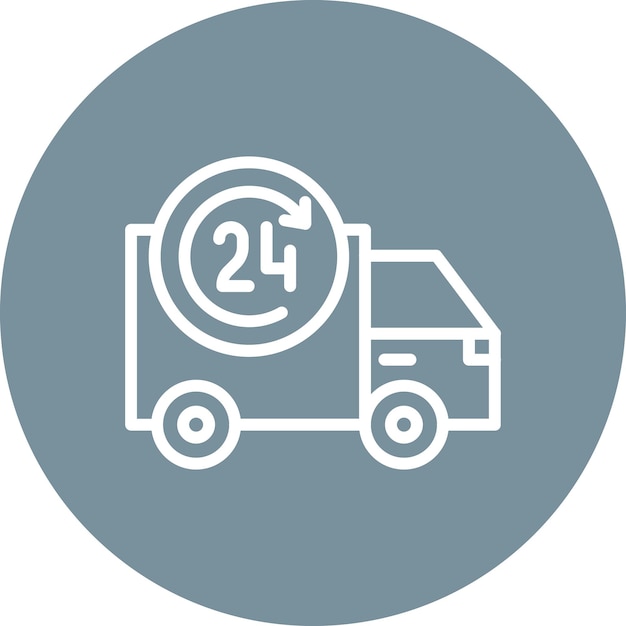 24 ore vettore di consegna icona illustrazione di food delivery iconset