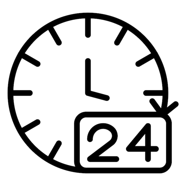 24 Hours Icon Style