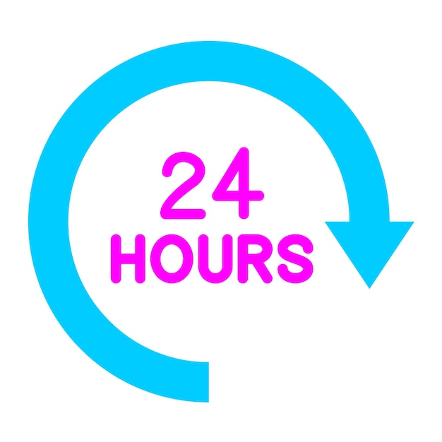 24 Hours Icon Style