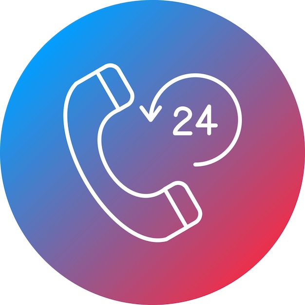 24 hours icon vector image Can be used for Emergency Services