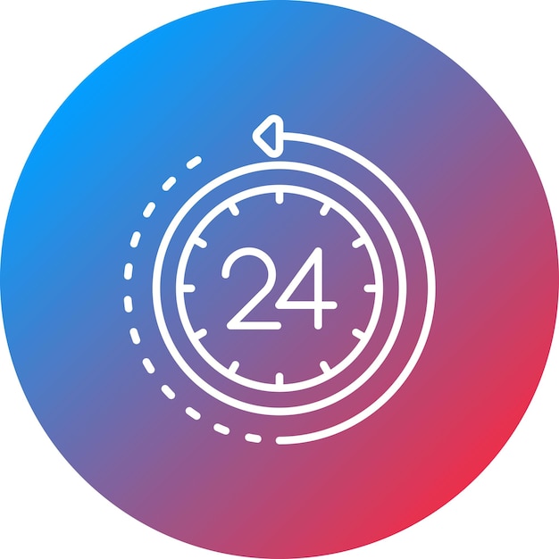 24 Hours icon vector image Can be used for Time and Date