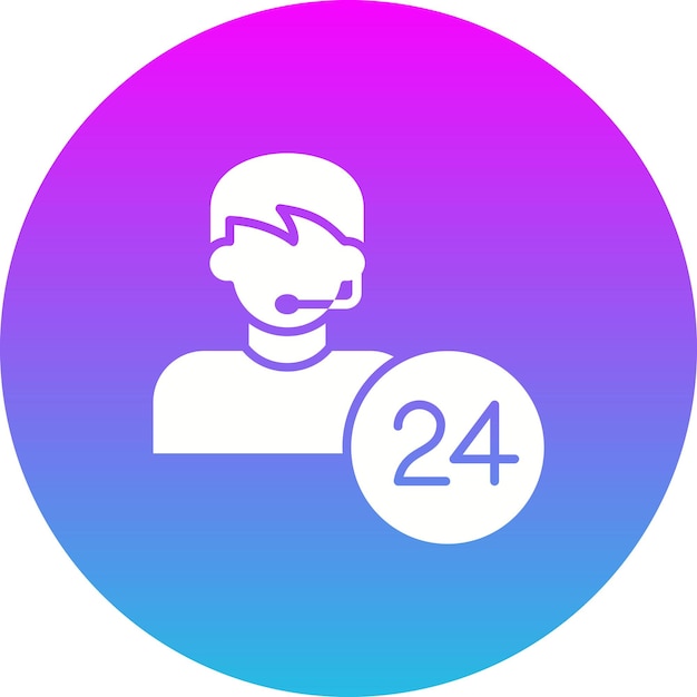 Vector 24 hours icon