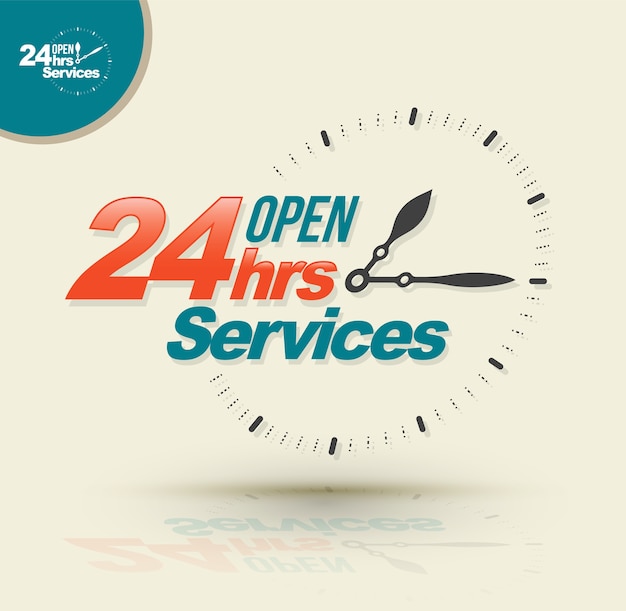 Vector 24 hours open services.