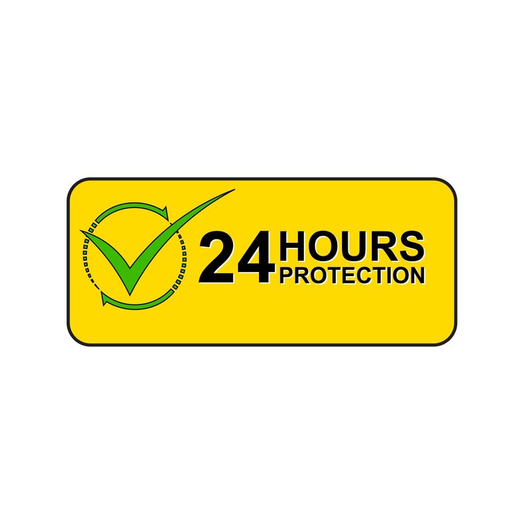 24 Hours Protection sign vector