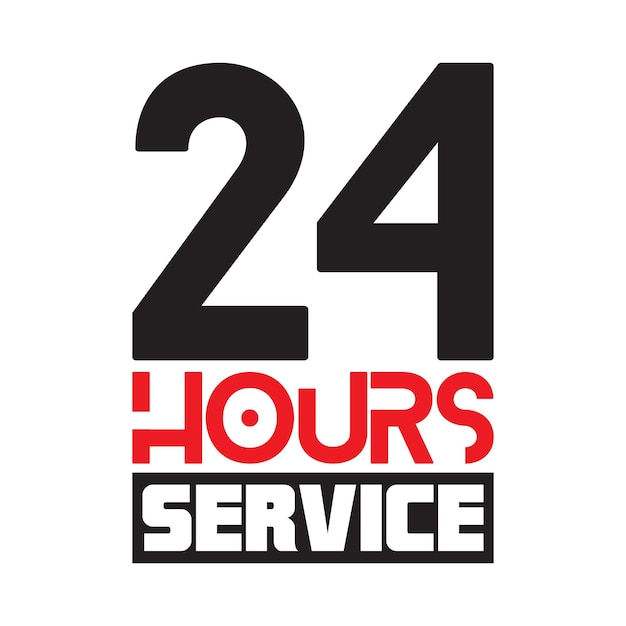 24 Hours Service EPS Vector 4