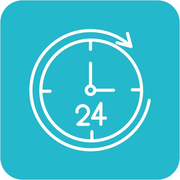 24時間のベクトルイラスト