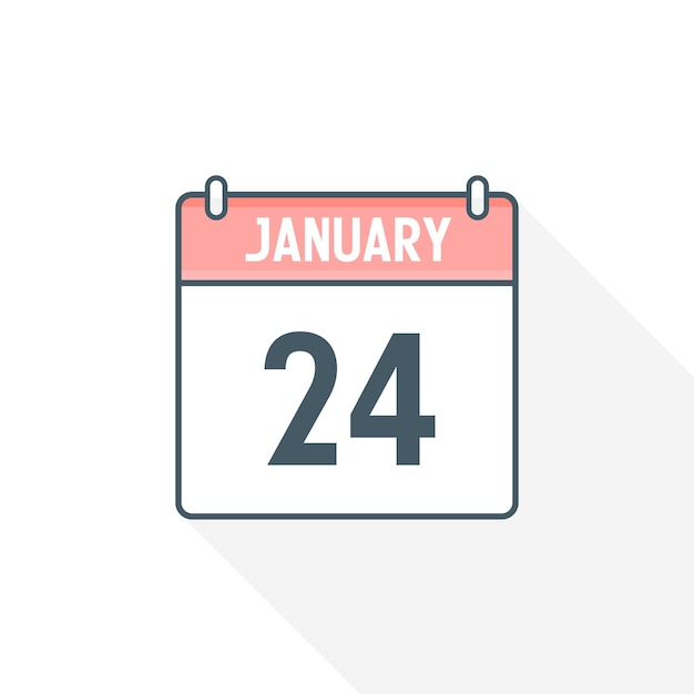 24 januari kalenderpictogram 24 januari kalender Datum Maand pictogram vectorillustrator