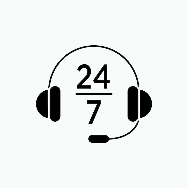 24 uur en 7 dagen bezorgservice Icon Vector