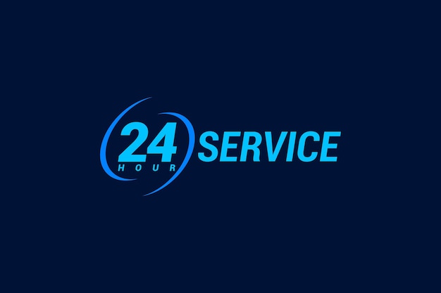 Vector 24 uur service element ontwerp sjabloon