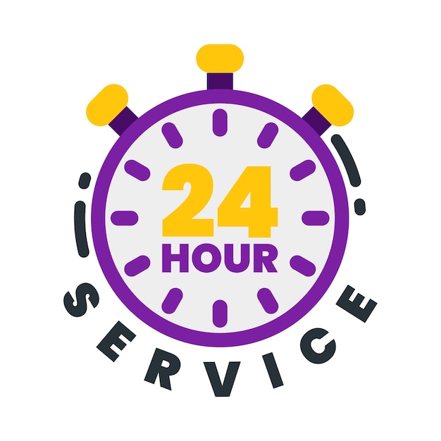 24-uurs service alledaagse banner tool eps vector