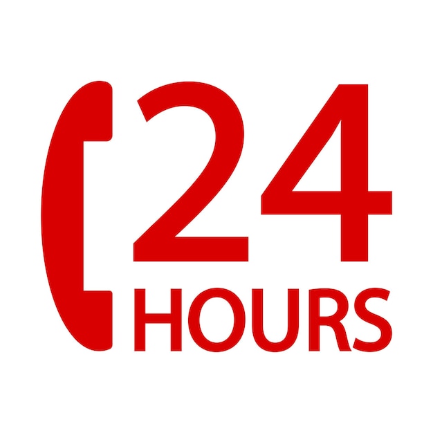 Vector 24hour telephone service logo