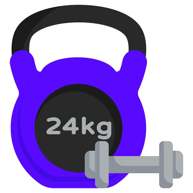 24kg kettlebell with small dumbbell concept improving grip strength fitness and wellness workout