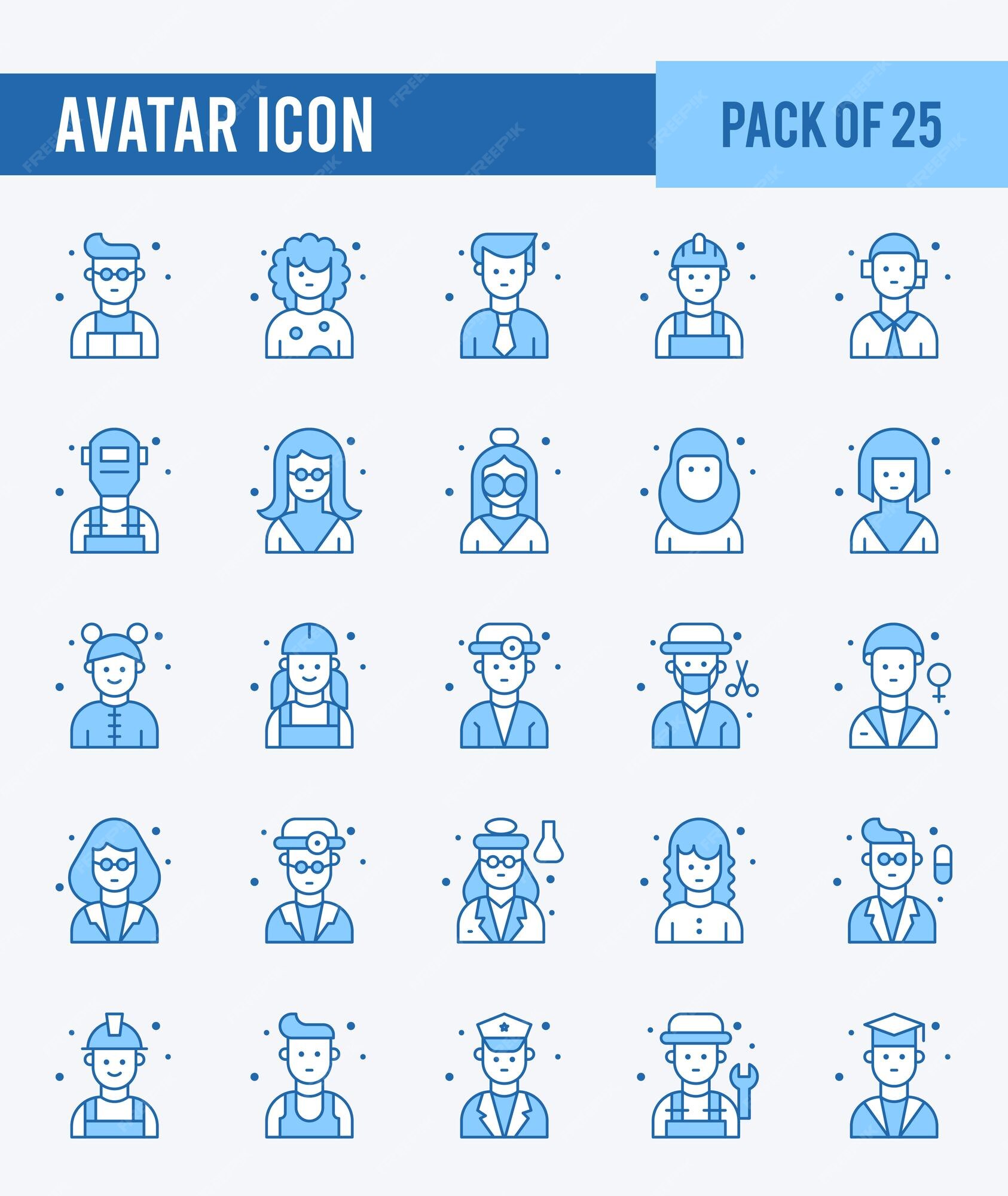 Bộ Icon Avatar Màu Sắc Tuyến Tính Năm 2024 gồm 25 avatar khác nhau, giúp tối ưu hóa trải nghiệm của bạn trên các nền tảng trực tuyến. Tải xuống bộ icon avatar để tạo ra một hình ảnh chuyên nghiệp và đặc biệt.