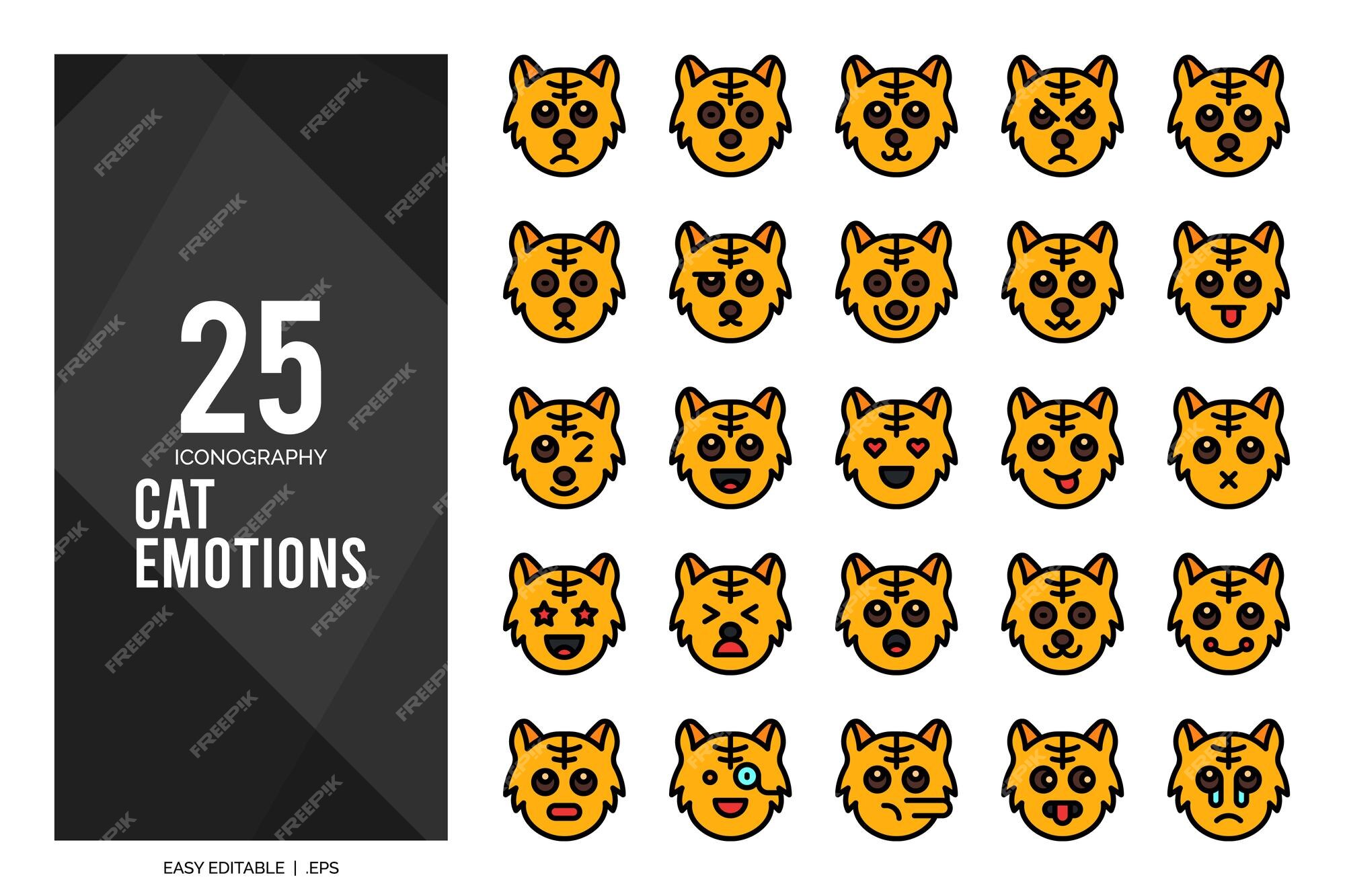 Premium Vector  25 cats lineal fill icons pack vector illustration