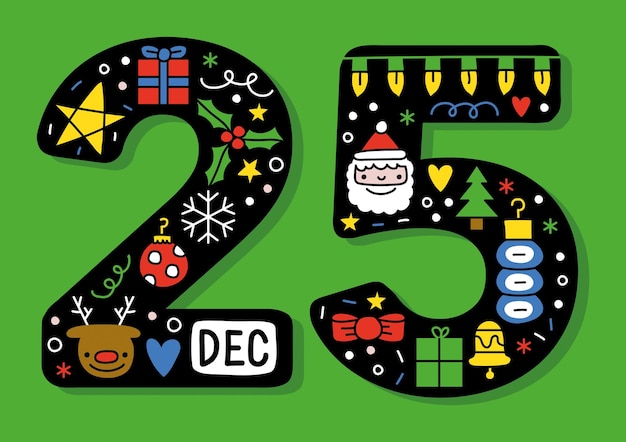 25 december vectorillustratie