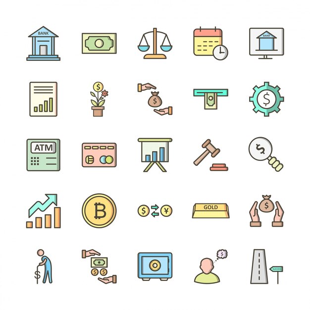 25 Icon Set Of banking For Personal And Commercial Use...