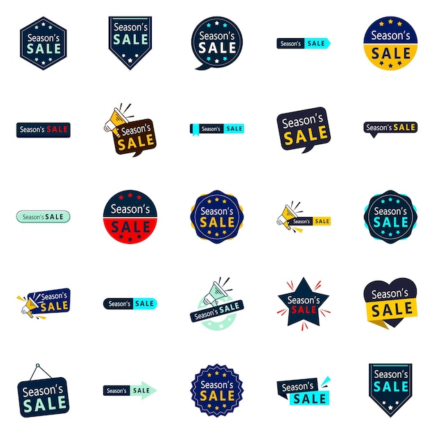 25 SalesBoosting Season Sale grafische elementen voor online winkels