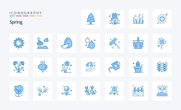 25 Spring Blue icon pack