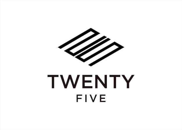 25 twenty five number logo design concept anniversary celebration birthday