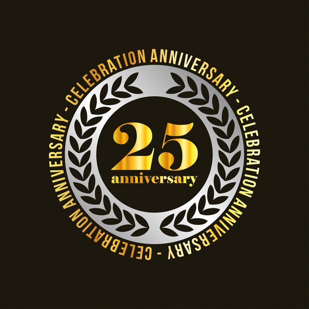 25年間のお祝いのベクトル