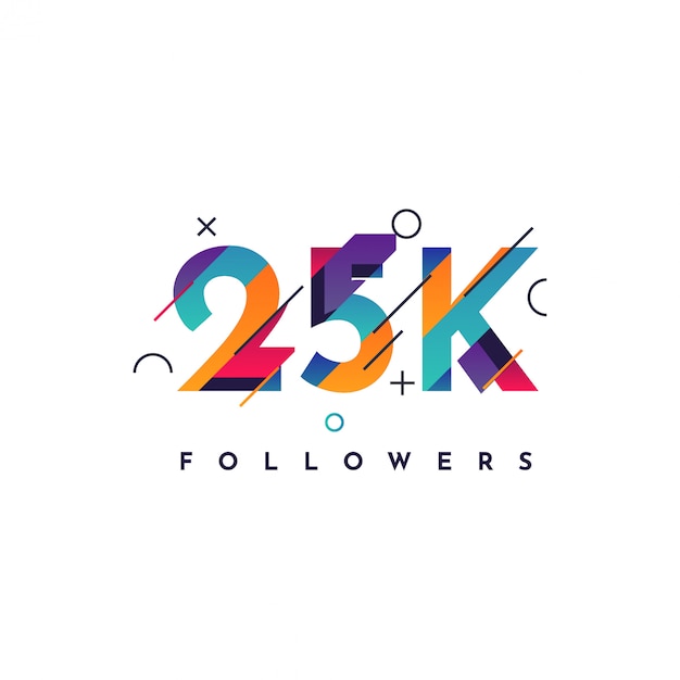 25k followers design